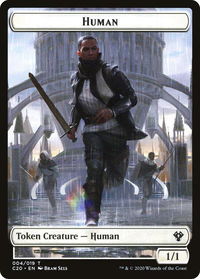 Human // Treasure Double-Sided Token - Commander 2020 (C20) #4 // 19 - Token Magic: The Gathering Trading Card