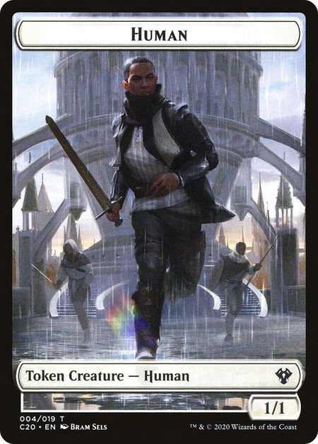 Human // Treasure Double-Sided Token - Commander 2020 Magic: The Gathering trading card