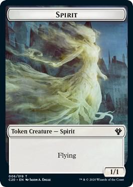 Spirit // Insect (013) Double-Sided Token - Commander 2020 Magic: The Gathering trading card