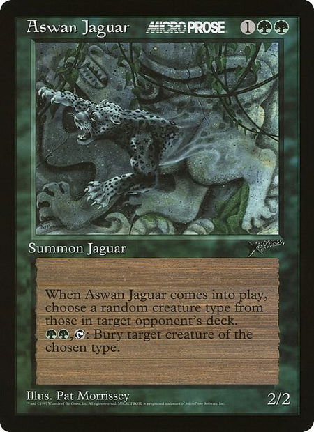 Aswan Jaguar (MicroProse) - Oversize Cards Magic: The Gathering trading card