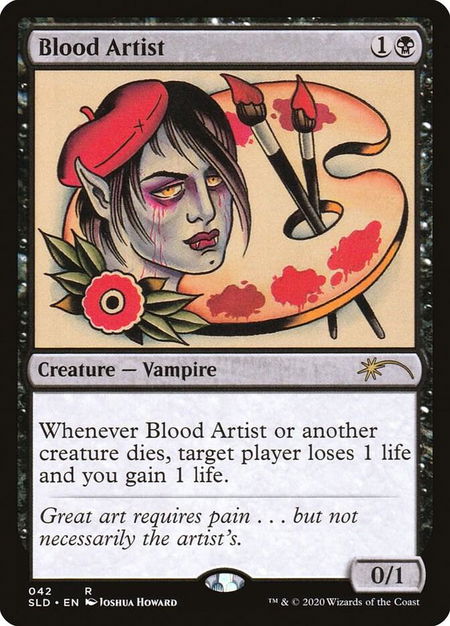 Blood Artist trading card from Secret Lair Drop Series Blood Artist - Secret Lair Drop Series Magic: The Gathering trading card