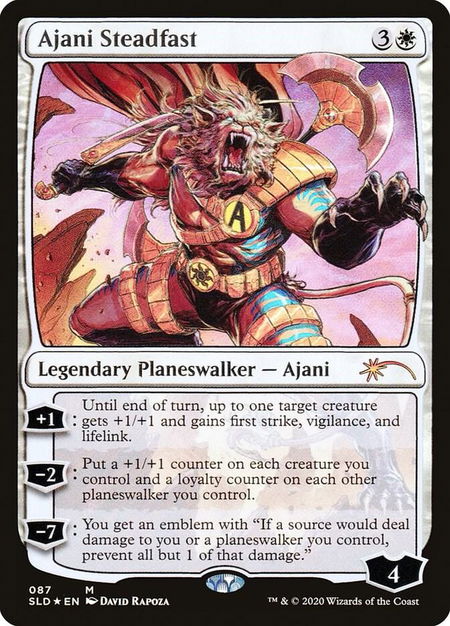 Ajani Steadfast trading card from Secret Lair Drop Series Ajani Steadfast - Secret Lair Drop Series Magic: The Gathering trading card