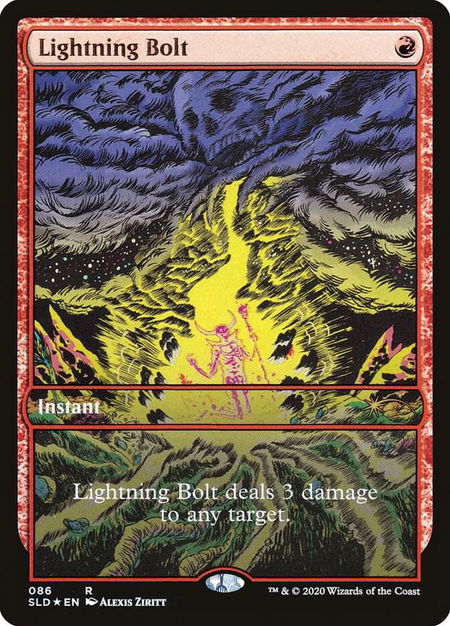 Lightning Bolt (086) trading card from Secret Lair Drop Series Lightning Bolt (086) - Secret Lair Drop Series Magic: The Gathering trading card