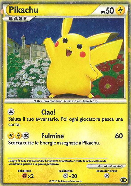 Pikachu (Italian) - Pikachu World Collection Promos Pokémon trading card