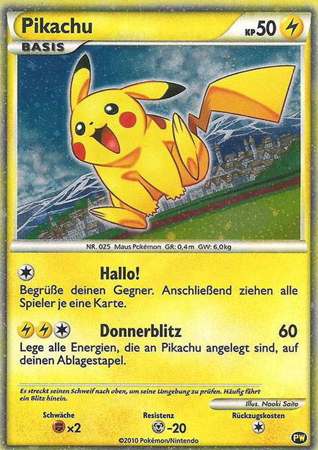 Pikachu (German) - Pikachu World Collection Promos Pokémon trading card