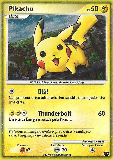 Pikachu (Portuguese) - Pikachu World Collection Promos Pokémon trading card