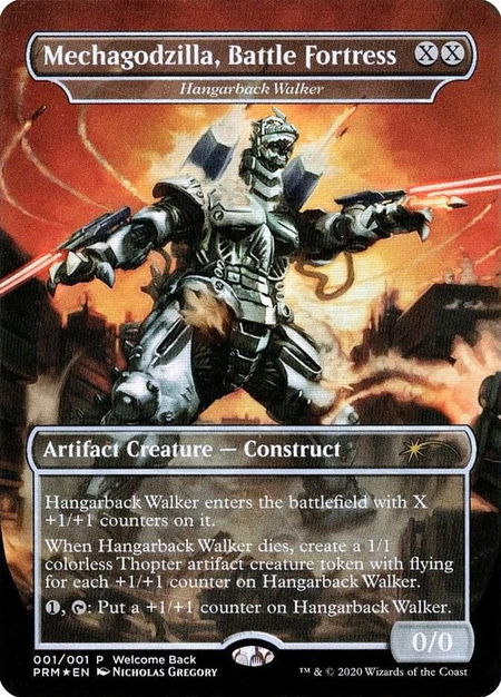 Mechagodzilla, Battle Fortress - Hangarback Walker (Welcome Back Promo) - Unique and Miscellaneous Promos Magic: The Gathering trading card