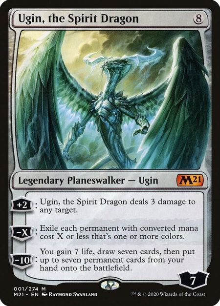 Ugin, the Spirit Dragon - Core Set 2021 Magic: The Gathering trading card