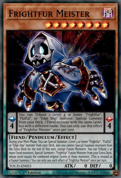 Frightfur Meister trading card from Toon Chaos Frightfur Meister - Toon Chaos YuGiOh trading card