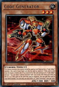 Code Generator - Toon Chaos (TOCH) #TOCH-EN022 - Rare YuGiOh Trading Card