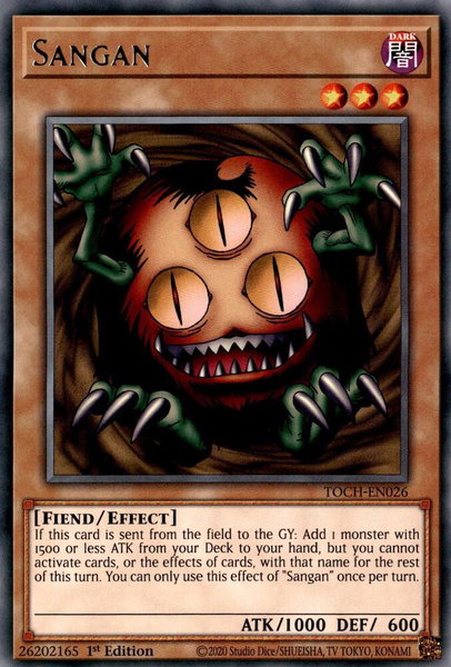 Sangan trading card from Toon Chaos Sangan - Toon Chaos YuGiOh trading card