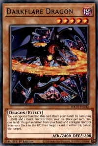 Darkflare Dragon - Toon Chaos (TOCH) #TOCH-EN032 - Rare YuGiOh Trading Card
