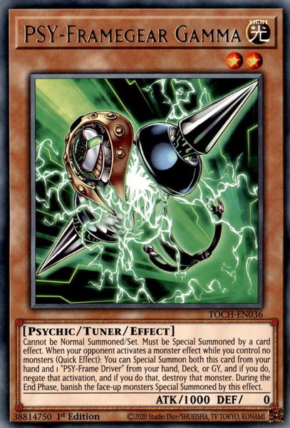 PSY-Framegear Gamma trading card from Toon Chaos PSY-Framegear Gamma - Toon Chaos YuGiOh trading card