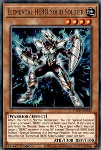 Elemental HERO Solid Soldier - Toon Chaos (TOCH) #TOCH-EN040 - Rare YuGiOh Trading Card