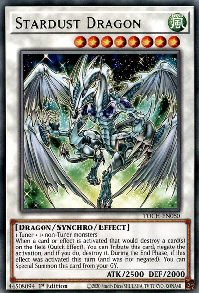 Stardust Dragon - Toon Chaos YuGiOh trading card