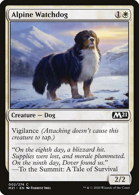 Alpine Watchdog - Core Set 2021 Magic: The Gathering trading card
