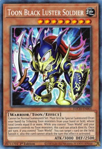 Toon Black Luster Soldier (CR) - Toon Chaos (TOCH) #TOCH-EN001 - Collector's Rare YuGiOh Trading Card