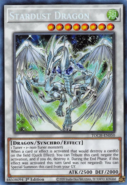 Stardust Dragon (CR) trading card from Toon Chaos Stardust Dragon (CR) - Toon Chaos YuGiOh trading card
