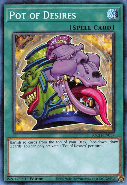 Pot of Desires (CR) trading card from Toon Chaos Pot of Desires (CR) - Toon Chaos YuGiOh trading card