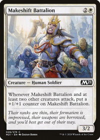 Makeshift Battalion - Core Set 2021 (M21) #26 - Common Magic: The Gathering Trading Card