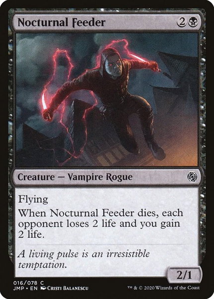 Nocturnal Feeder trading card from Jumpstart Nocturnal Feeder - Jumpstart Magic: The Gathering trading card