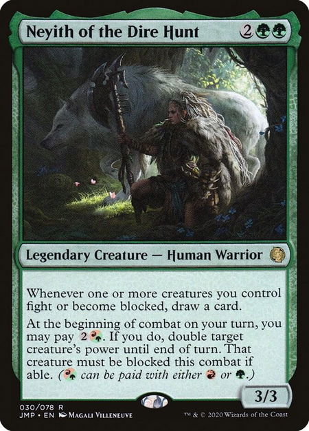 Neyith of the Dire Hunt trading card from Jumpstart Neyith of the Dire Hunt - Jumpstart Magic: The Gathering trading card