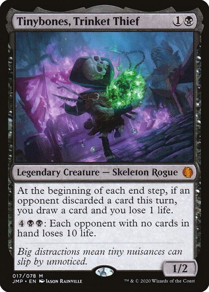 Tinybones, Trinket Thief trading card from Jumpstart Tinybones, Trinket Thief - Jumpstart Magic: The Gathering trading card