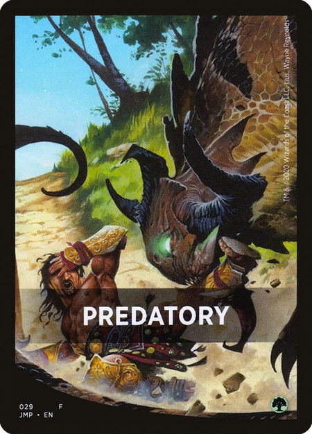 Predatory Theme Card - Jumpstart Magic: The Gathering trading card