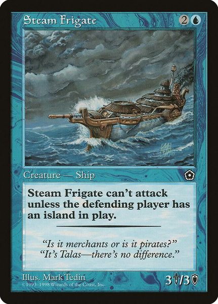Steam Frigate trading card from Portal Second Age Steam Frigate - Portal Second Age Magic: The Gathering trading card