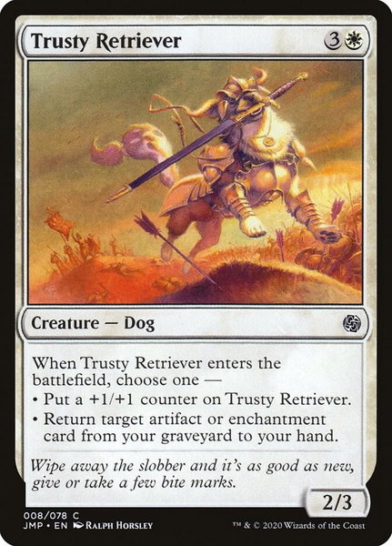 Trusty Retriever trading card from Jumpstart Trusty Retriever - Jumpstart Magic: The Gathering trading card