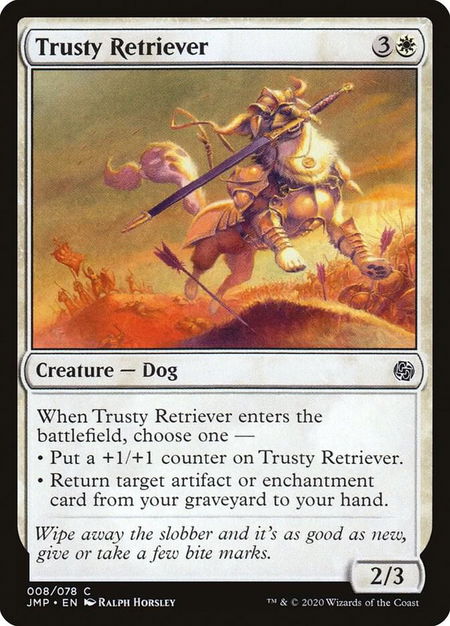 Trusty Retriever - Jumpstart Magic: The Gathering trading card