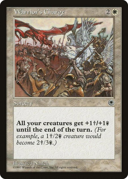 Warrior's Charge trading card from Portal Warrior's Charge - Portal Magic: The Gathering trading card