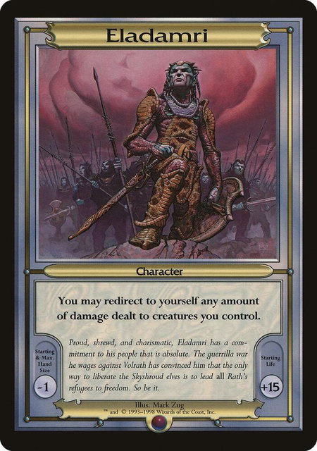 Eladamri (Oversize) trading card from Vanguard Eladamri (Oversize) - Vanguard Magic: The Gathering trading card