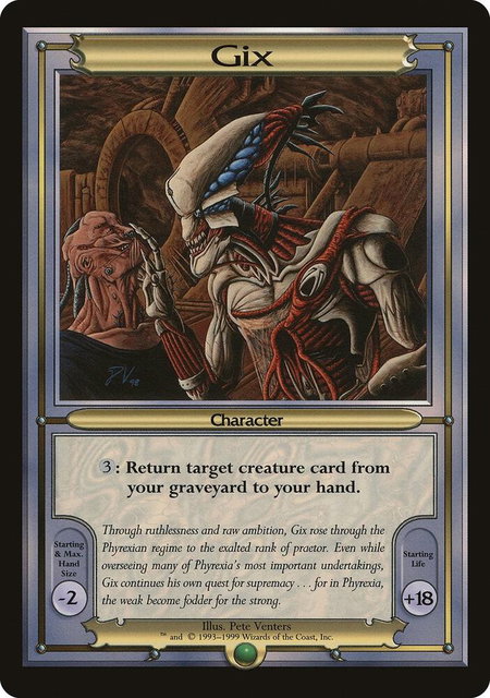 Gix (Oversize) trading card from Vanguard Gix (Oversize) - Vanguard Magic: The Gathering trading card