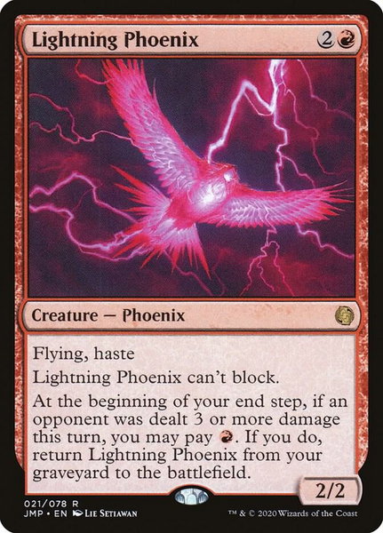 Lightning Phoenix trading card from Jumpstart Lightning Phoenix - Jumpstart Magic: The Gathering trading card