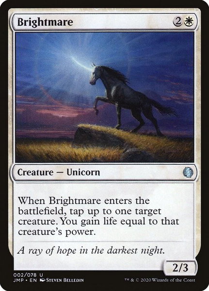 Brightmare trading card from Jumpstart Brightmare - Jumpstart Magic: The Gathering trading card