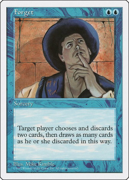 Forget trading card from Fifth Edition Forget - Fifth Edition Magic: The Gathering trading card