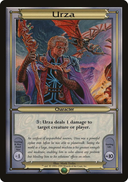 Urza (Oversize) trading card from Vanguard Urza (Oversize) - Vanguard Magic: The Gathering trading card