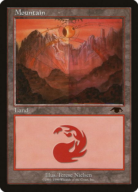 Mountain - Guru trading card from Guru Lands Mountain - Guru - Guru Lands Magic: The Gathering trading card