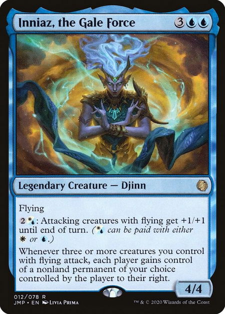 Inniaz, the Gale Force trading card from Jumpstart Inniaz, the Gale Force - Jumpstart Magic: The Gathering trading card