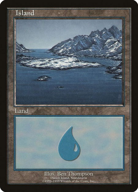 Island - Danish Island - European Lands Magic: The Gathering trading card