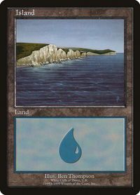 Island - White Cliffs of Dover - European Lands (EURO) #12 - Promo Magic: The Gathering Trading Card