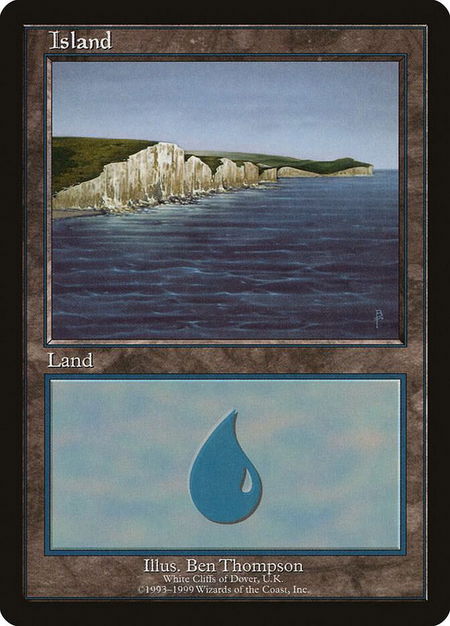 Island - White Cliffs of Dover - European Lands Magic: The Gathering trading card