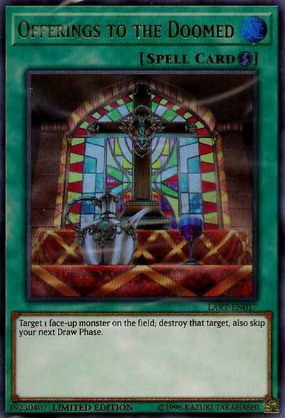 Offerings to the Doomed trading card from The Lost Art Promotion Offerings to the Doomed - The Lost Art Promotion YuGiOh trading card