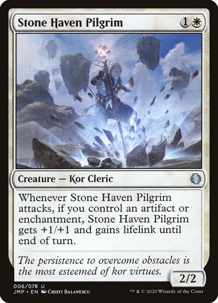 Stone Haven Pilgrim trading card from Jumpstart Stone Haven Pilgrim - Jumpstart Magic: The Gathering trading card