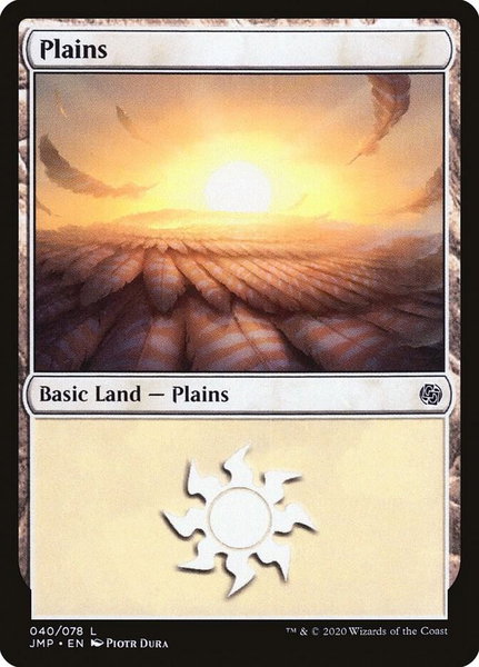 Plains (040) trading card from Jumpstart Plains (040) - Jumpstart Magic: The Gathering trading card