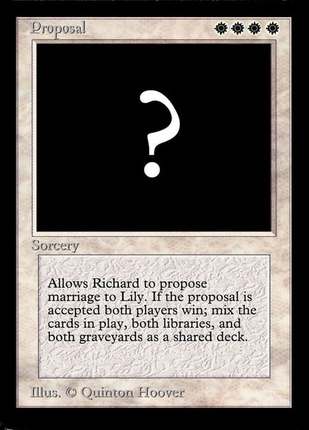 Proposal - Special Occasion Magic: The Gathering trading card