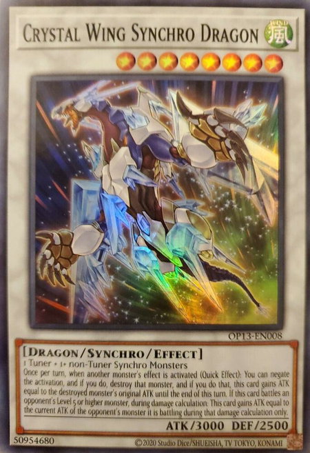 Crystal Wing Synchro Dragon - OTS Tournament Pack 13 YuGiOh trading card