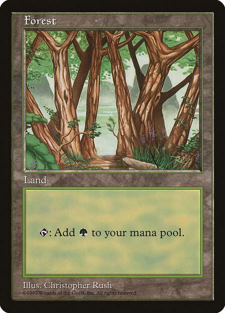 Forest - Blue Pack (Rush) - APAC Lands Magic: The Gathering trading card