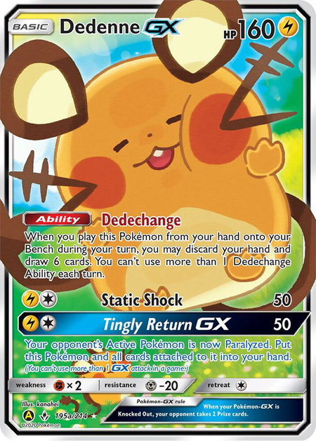 Dedenne GX - 195a/214 trading card from Alternate Art Promos Dedenne GX - 195a/214 - Alternate Art Promos Pokémon trading card